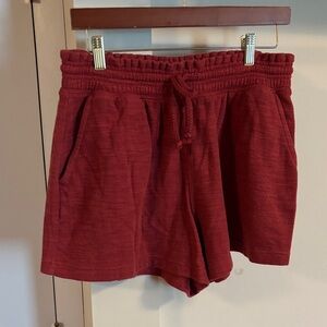 EUC Aerie High Waist Red Shorts